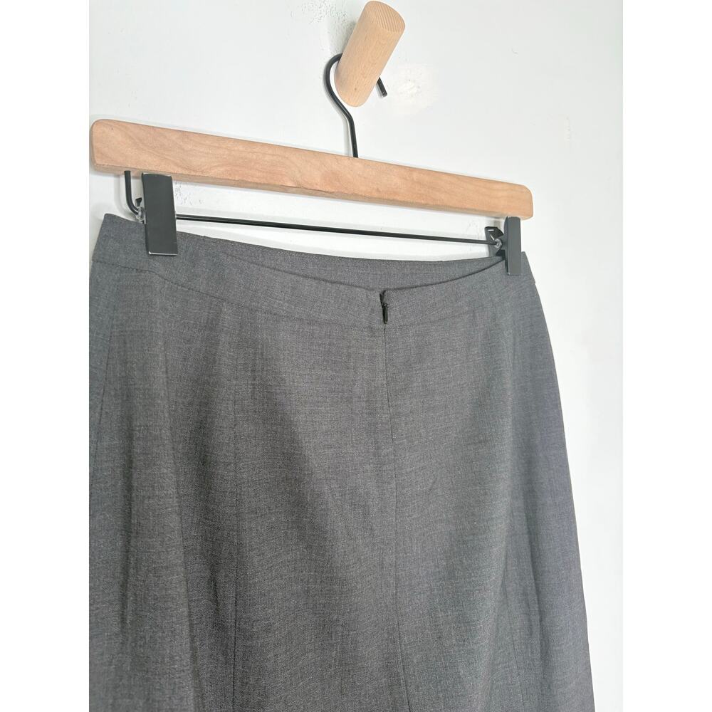 MM Lafleur The Cobble Hill Gray Wool Skirt Size 4 Melange Straight Pencil - Picture 9 of 12